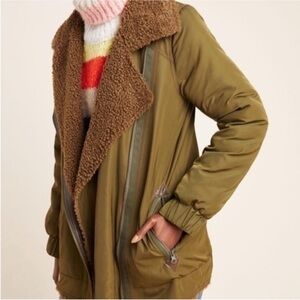 Anthropologie Sherpa-Lined Parka Jacket